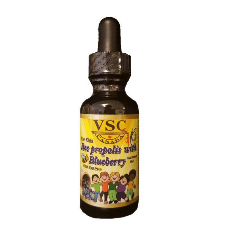 加拿大代购VSC Bee Propolis for Kids儿童专用蓝莓蜂胶滴剂30ml