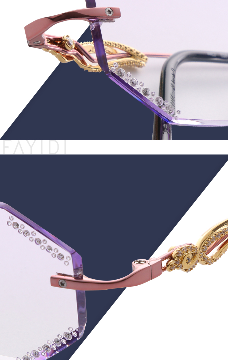 法依笛女士眼镜，近视眼镜，钛合金眼镜详情图4